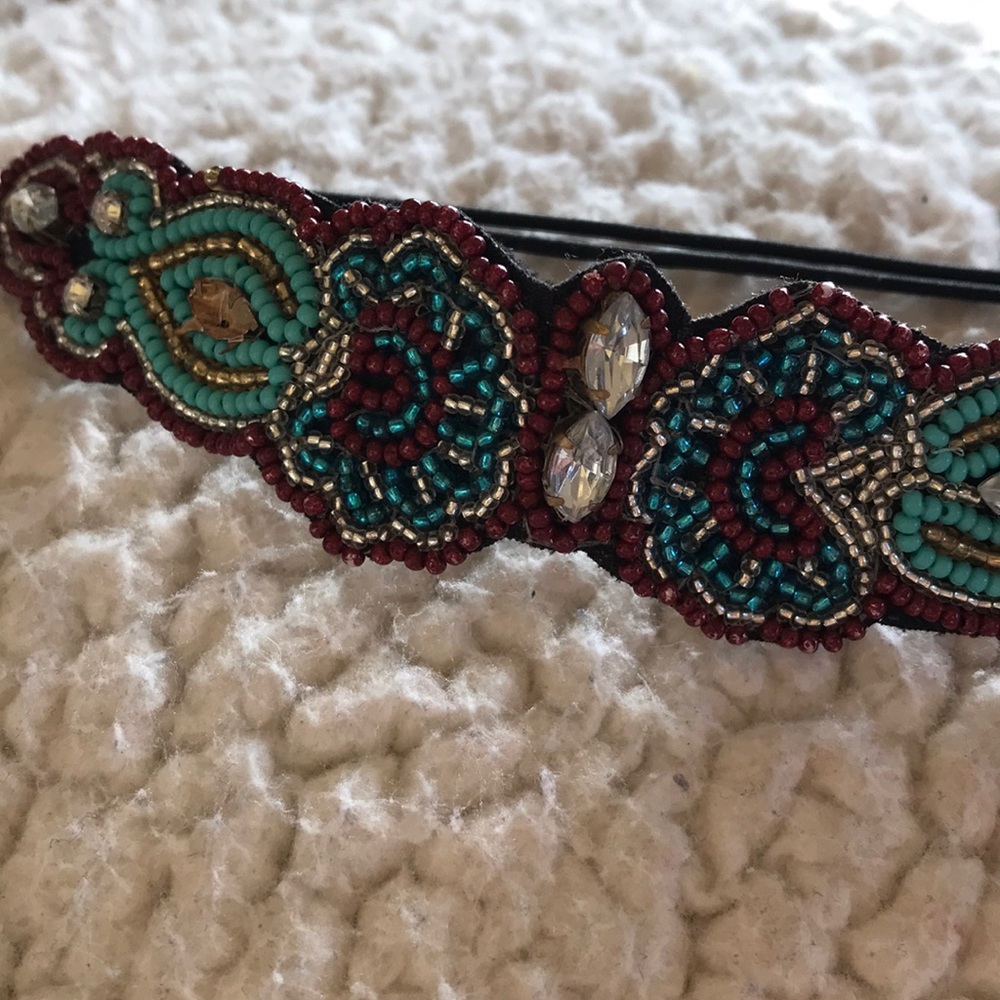 Diamond and turquoise headband